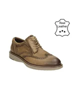 Półbuty męskie - Bullboxer Skórzane trzewiki w kolorze szarobrązowym - miniaturka - grafika 1