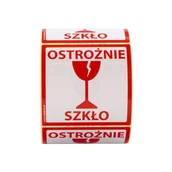 Papier do drukarek - Etykiety Naklejki Ostrożnie Szkło Hit 1000 Szt - miniaturka - grafika 1