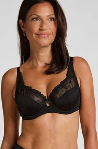 Hunkemöller Nieusztywniany biustonosz z fiszbinami Lily Czarny - Biustonosze - miniaturka - grafika 1
