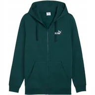 Bluzy męskie - Bluza męska Puma ESS No.1 Logo Full-Zip Hoodie FL zielona 682658 75 M - miniaturka - grafika 1