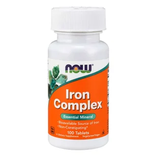 Now Foods Iron Complex - Żelazo (100 tabl.) - Serce i układ krążenia - miniaturka - grafika 1