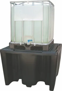 Topserw Paleta wychwytowa o pojemności 1120 l, mag. 1*IBC/KTC, wym. 1450 x 1450 x 1000 mm Kolor czarny - Narzędzia samochodowe - miniaturka - grafika 1