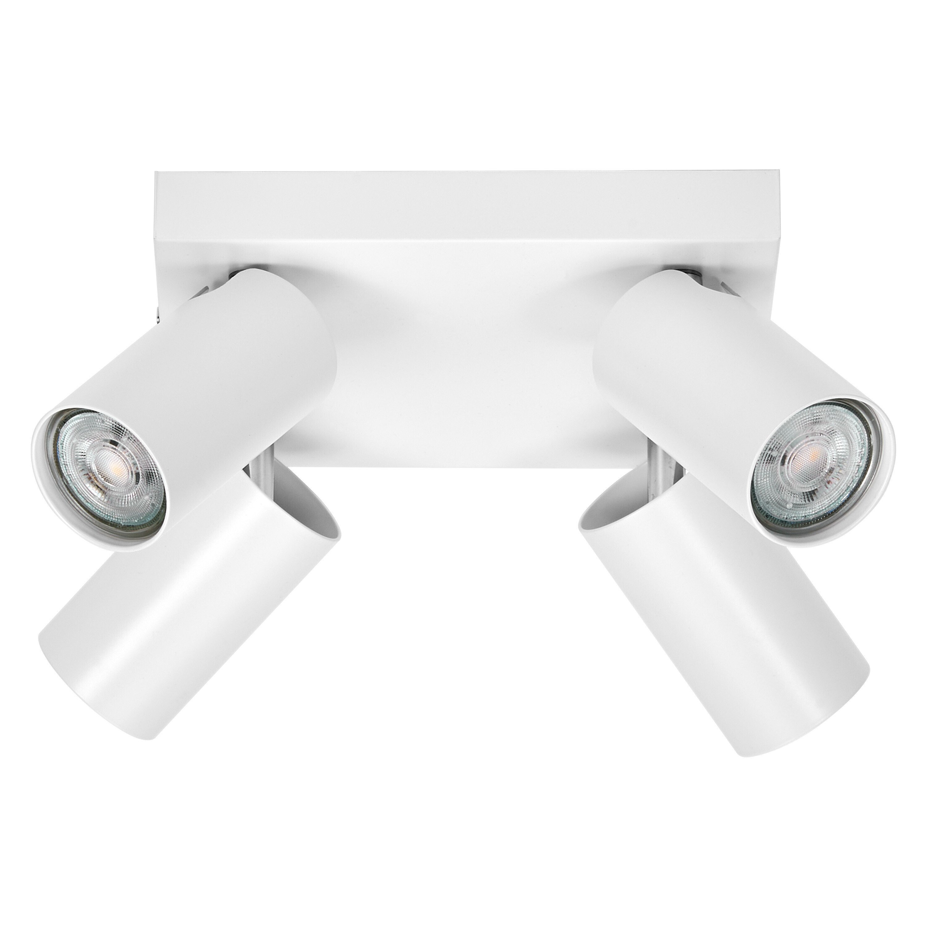 LEDVANCE LED SPOT OCTAGON PL 4 x 3,4W, GU10, 920lm, biały, temperatura barwowa 2700K, ciepła biała barwa światła, ponadczasowy design, wymienna żarówka LED, idealna do wnętrz, CRI 90, regulowane głowice