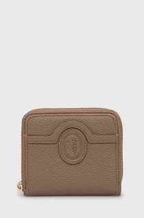 Portfele - Trussardi portfel damski kolor brązowy - grafika 1