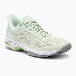 Buty sportowe damskie - Buty do tenisa damskie Mizuno Wave Exceed Tour 5 CC ambroshia/silver/techno green - grafika 1