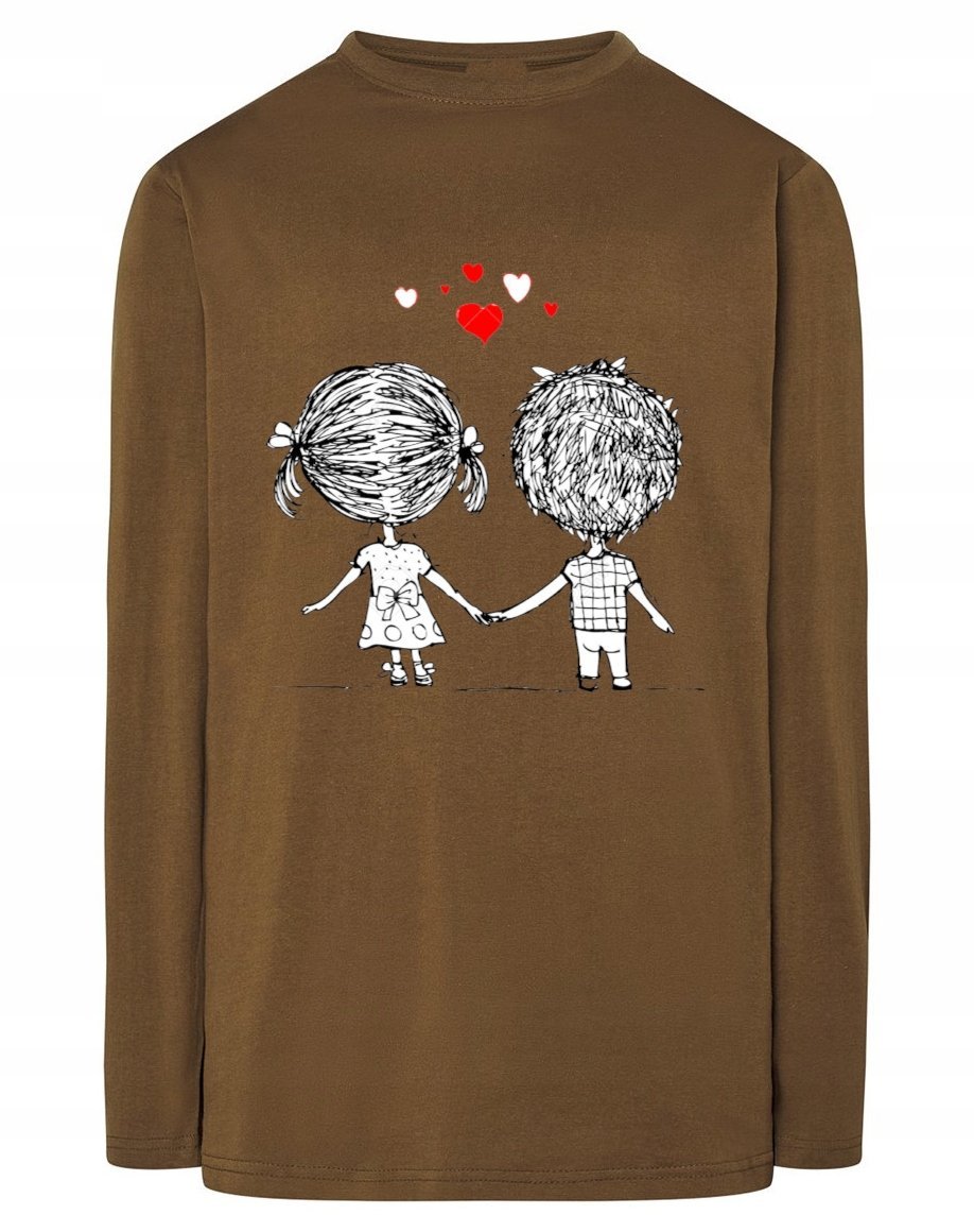 Walentynki Longsleeve nadruk Para Miłość r.S