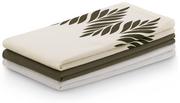 Ręczniki - Ręcznik kuchenny LETTY kolor brązowy drukowany motyw nowoczesny styl nowoczesny 50x70 ameliahome - KIT/AH/LETTY/MIX/LEAVES/BROWN - miniaturka - grafika 1