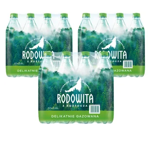 Woda mineralna RODOWITA z Roztocza delikatnie gazowana 36x 0,6 l - Woda - miniaturka - grafika 1