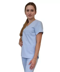 Bluza medyczna niebieska casual premium roz. XXL - Bluzy damskie - miniaturka - grafika 1