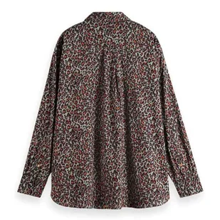 Scotch & Soda Damska koszulka oversize z nadrukiem, Creatures Of The Night Field Green 6383, 40 - Koszulki i topy damskie - miniaturka - grafika 1