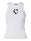 Koszulki i topy damskie - Pieces Top "May" w kolorze białym - miniaturka - grafika 1