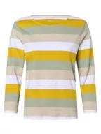 Bluzki damskie - Marie Lund - Damska koszulka z długim rękawem, beżowy|żółty|zielony - miniaturka - grafika 1