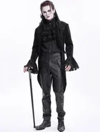 Płaszcze męskie - płaszcz męski DEVIL FASHION - BLACK VICTORIAN GOTHIC -S - miniaturka - grafika 1