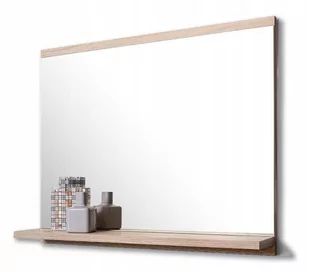 Lustro łazienkowe z półką, DOMTECH, dąb sonoma, 50x60x12 cm - Lustra - miniaturka - grafika 1