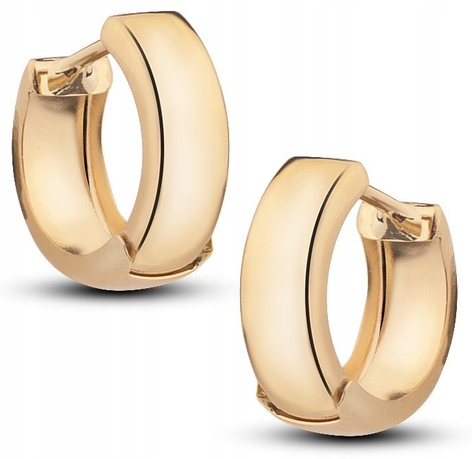 PIĘKNE ZŁOTE OKRĄGŁE KLASYCZNE KOLCZYKI KÓŁKA OPONKI II 14KT 585