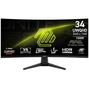 MSI MAG 346CQ 34" 3440 x 1440 px UltraWide Dual Quad HD LCD Czarny MAG 346CQ - Monitory - miniaturka - grafika 1