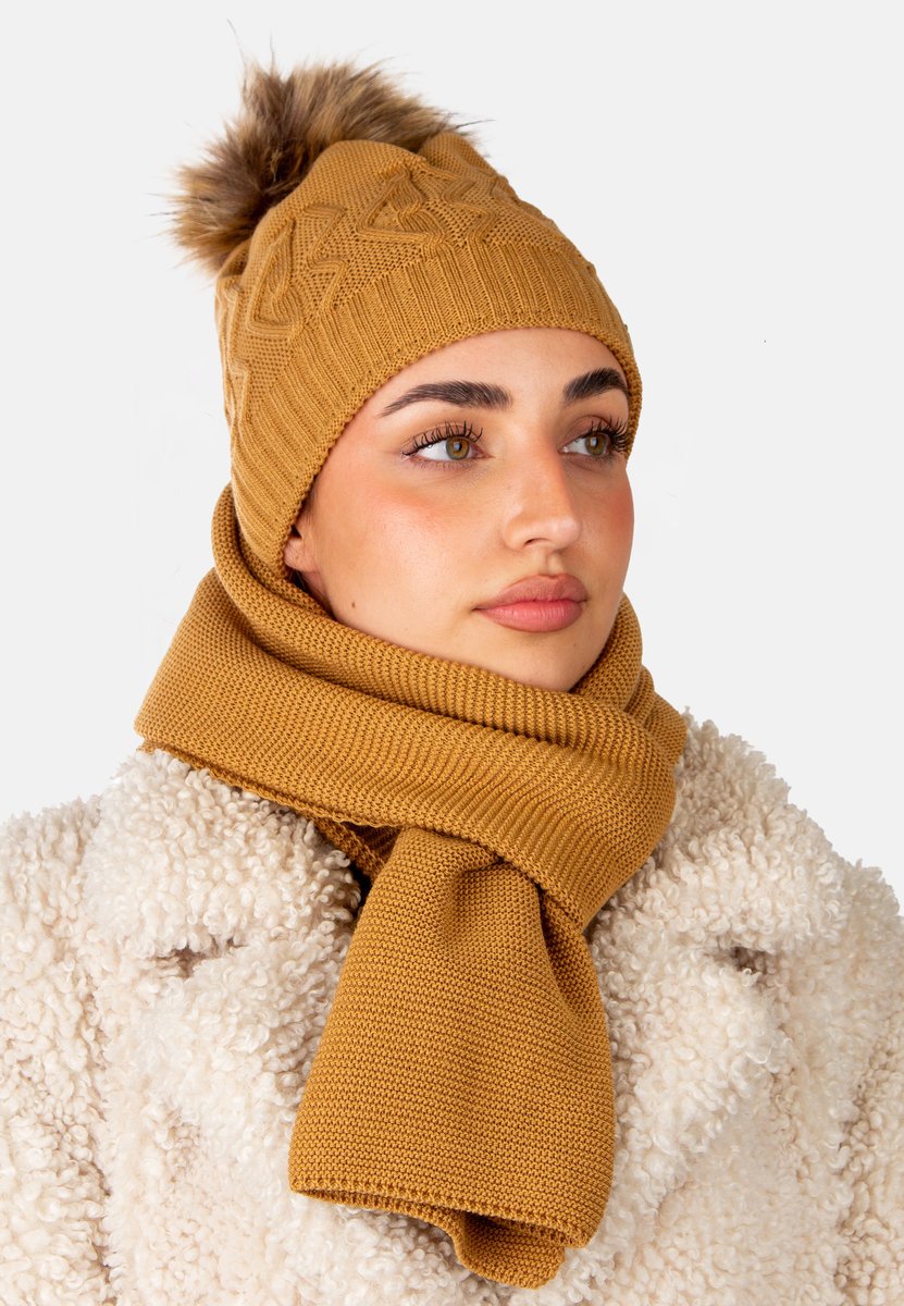 KOMPLET DAMSKI CZAPKA SZALIK ZIMOWY CIEPŁY MODNA Polskiej produkcji 529 -55