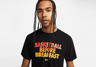 Nike Dri-Fit Basketball Before Breakfast Tee Black - Koszulki męskie - miniaturka - grafika 1