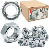 Śruby i nakrętki - Nakrętka sześciokątna M14 6-kątna metryczna DIN 934 ocynk kl. 8 5kg - miniaturka - grafika 1