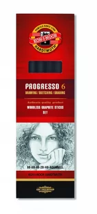 Koh-i-noor Ołówki grafitowe Progresso 6 sztuk - Ołówki - miniaturka - grafika 4