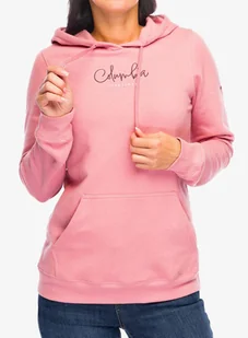 Bluza z kapturem damska Columbia Trek Graphic Treatment Hoodie - pink/script - Bluzy sportowe damskie - miniaturka - grafika 1