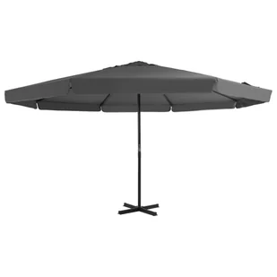vidaXL Parasol ogrodowy na słupku aluminiowym, 500 cm, antracytowy - Parasole ogrodowe - miniaturka - grafika 8
