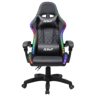 Fotel gamingowy krzesło dla gracza kubełkowy ergonomiczny biurowy czarny LED Funky - Fotele gamingowe - miniaturka - grafika 1