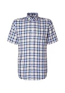 Koszule męskie - Seidensticker Męska koszula z krótkim rękawem, regularny krój, ciemnoniebieska, 38, granatowy, 38 - miniaturka - grafika 1