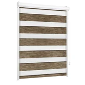 Rolety - Roleta w kasecie dzień noc Naturale brązowa 81 x 150 cm prawa - miniaturka - grafika 1