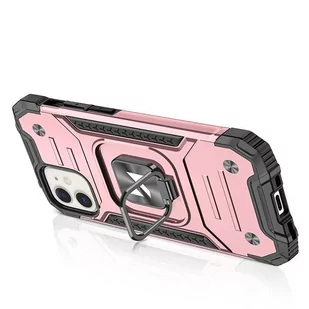 Wozinsky Ring Armor pancerne hybrydowe etui pokrowiec + magnetyczny uchwyt iPhone 12 mini różowy - Etui i futerały do telefonów - miniaturka - grafika 3
