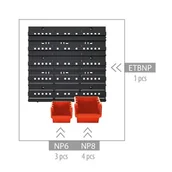 Pozostałe wyposażenie warsztatu - Tablica narzędziowa ORDERLINE - czerwony - miniaturka - grafika 1