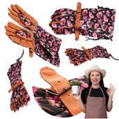 Rękawice robocze - Długie rękawiczki ogrodowe damskie ze ściągaczem Meven rozm. M - miniaturka - grafika 1