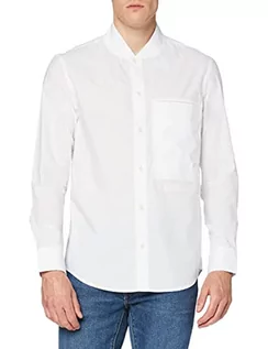 Koszule męskie - G-STAR RAW Męska koszula regularna bomber Collar Shirts, Biały (White D18990-4481-110), L - grafika 1