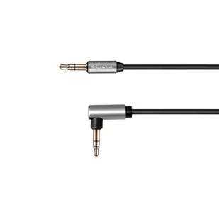 Kruger&Matz Kabel jack 3.5 kątowy - jack 3.5 prosty sprężynka 1m Basic LEC-KM1242 - Kable - miniaturka - grafika 1