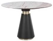 Ławy i stoliki kawowe - Czarno złoty stolik biały marmurowy blat 60x60 cm VC30B - miniaturka - grafika 1