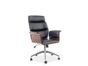 Fotele i krzesła biurowe - Signal Fotel obrotowy biurowy OREGON czarna ekoskóra - miniaturka - grafika 1