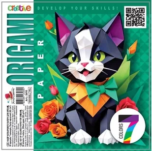 Papier do origami 160x160 35 arkuszy 80g/m2 Kot - Szkolne artykuły papiernicze - miniaturka - grafika 1