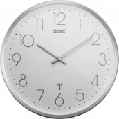 Zegary - Mebus Mebus 19776 radio wall clock Silver/white - miniaturka - grafika 1