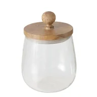 Pojemniki kuchenne - Szklany słoik VARUD z pokrywką z drewna mango, Ø 12 cm - miniaturka - grafika 1