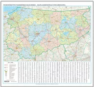 Mały naukowiec - EkoGraf, Województwo warmińsko-mazurskie mapa ścienna na podkładzie w drewnianej ramie, 1:200 000 - miniaturka - grafika 1