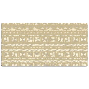 Mata ochronna z nadrukiem Żółty kształt 120x60 cm, Dywanomat - Podkładki na biurko - miniaturka - grafika 1