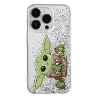 Etui i futerały do telefonów - ERT GROUP etui na telefon Apple Iphone 14 PRO, case oryginalny i oficjalnie licencjonowany przez Star Wars, wzór Baby Yoda 014, optymalnie dopasowane, z efektem płynnego brokatu - miniaturka - grafika 1