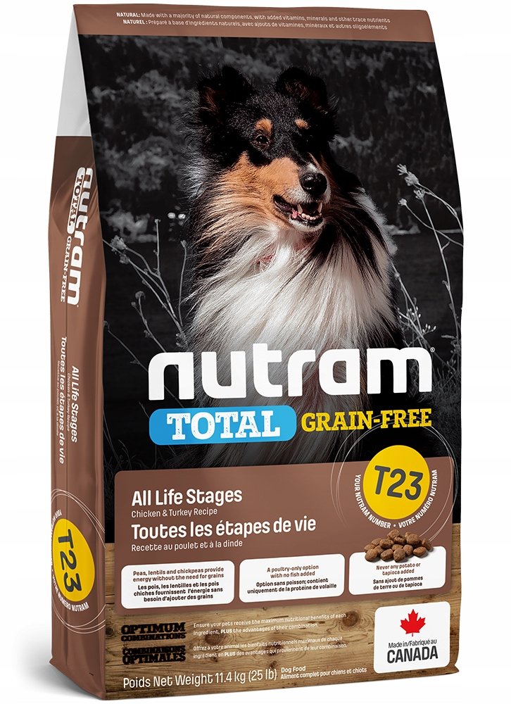 NUTRAM dog T23 - TOTAL GF turkey/chicken - 11,4kg