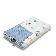 Koce i narzuty dla dzieci - LA MILLOU LEKKI KOCYK MINKY - L - PUFFIN - WIND BLUE - miniaturka - grafika 1