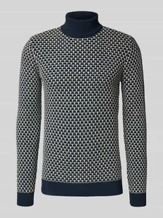 Sweter z dzianiny z golfem - Swetry męskie - miniaturka - grafika 1