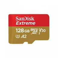 Karty pamięci - SanDisk microSDXC Extreme 128GB 190/90 MB/s A2 C10 V30 UHS-I U3 - miniaturka - grafika 1