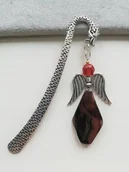 Zakładki do książek - DUŻA ZAKŁADKA DO KSIĄŻKI DUŻY ANIOŁ KARNEOL BRĄZ - miniaturka - grafika 1