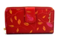 Portfele - PIERRE CARDIN skórzany portfel damski PLANT 116 prawie organizer * czerwony 116 - miniaturka - grafika 1