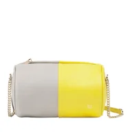 Torebki damskie - Skórzana mała torebka na ramię z łańcuszkiem DUDU - miniaturka - grafika 1