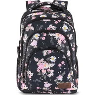 Plecaki szkolne i tornistry - Plecak szkolny w kwiaty młodzieżowy damski duży miejski pojemny ZAGATTO ZG879 - miniaturka - grafika 1